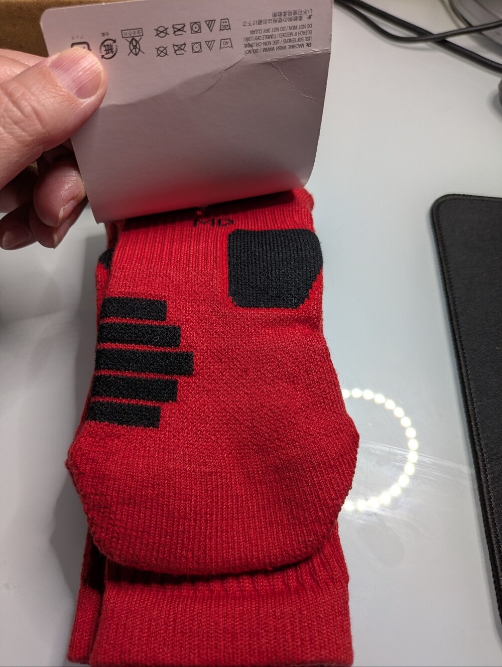Under Armour UA Team Over-The-Calf Socks Red Black Men 7-8.5 Women 6-10 Size M